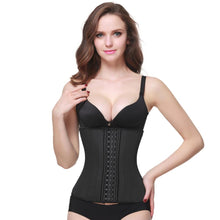 Load image into Gallery viewer, Black Latex 25 Steel Boned Waist Trimmer
