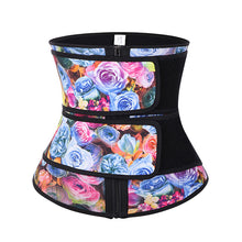 Load image into Gallery viewer, 7 Steel Boned Zipper Front plus size slimming belt women Latex Waist Trainer