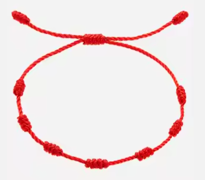 7 Knot Red Bracelet