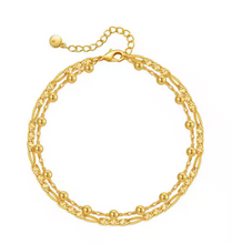 Load image into Gallery viewer, Gold Plated Double Layer Copper Anklets For Women
