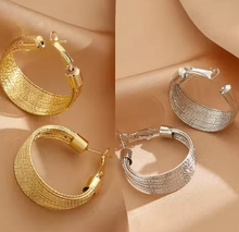 Load image into Gallery viewer, Twist Hoop Earrings 18k Gold Plated
