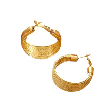 Load image into Gallery viewer, Twist Hoop Earrings 18k Gold Plated
