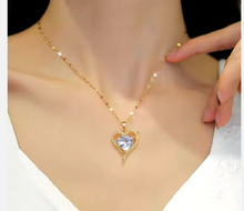 Load image into Gallery viewer, 18k Gold Plated Necklace with Heart Pendant
