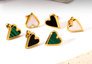 Heart Earings 18k Gold Plated Hearty Shape Earings