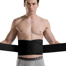 Load image into Gallery viewer, Black Neoprene Protection Slim Waist Support Belt Men
