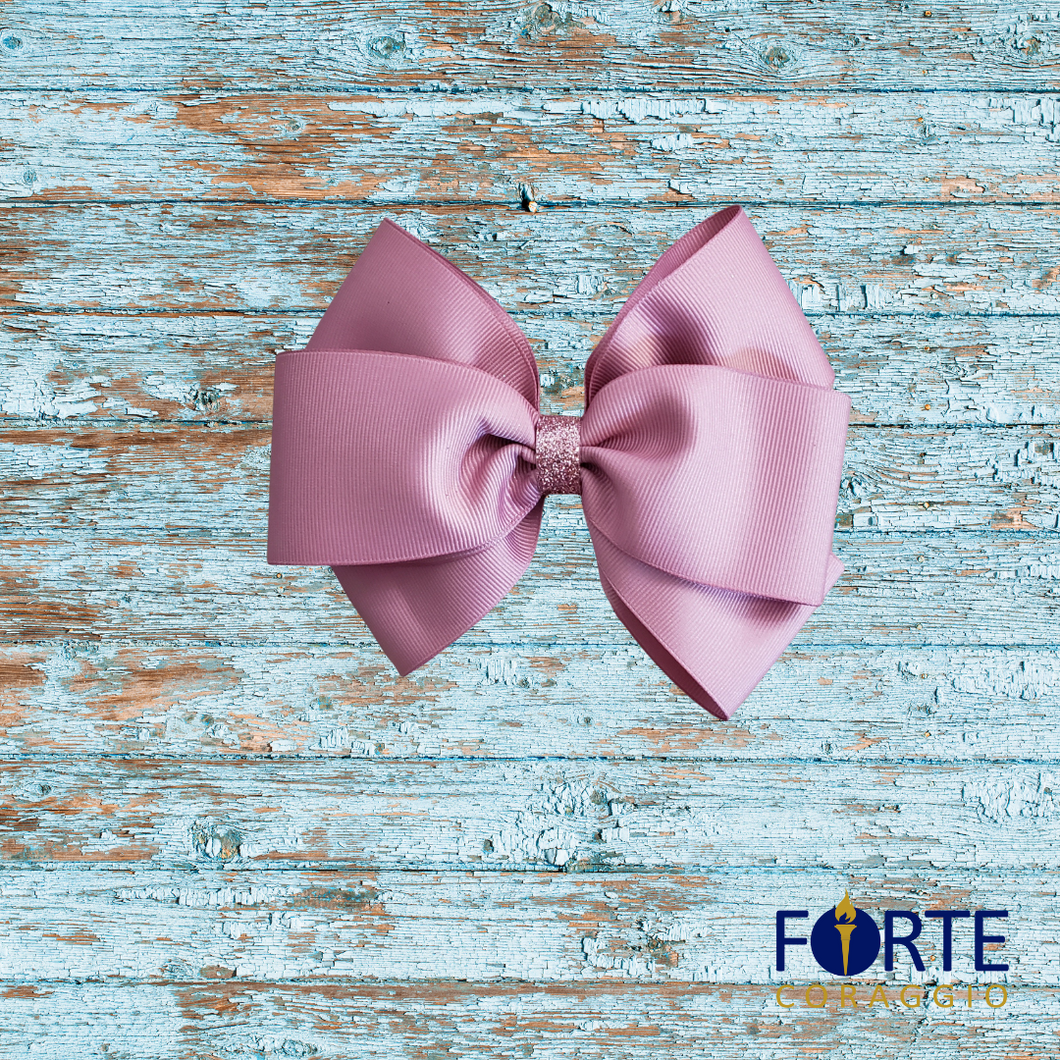 Ant Mauve Hair Bow for Girls