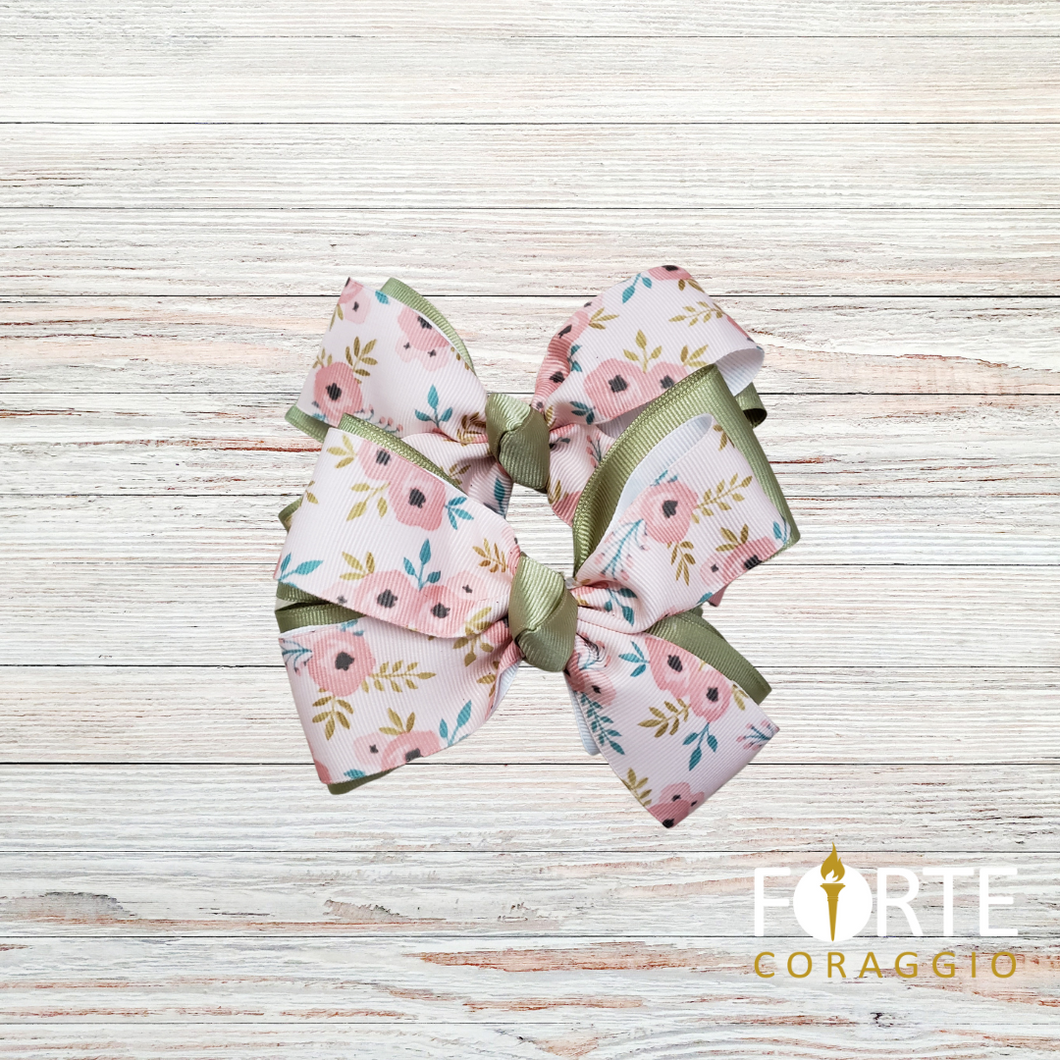 Floral Hair Bow for Girls (Sold Individually)
